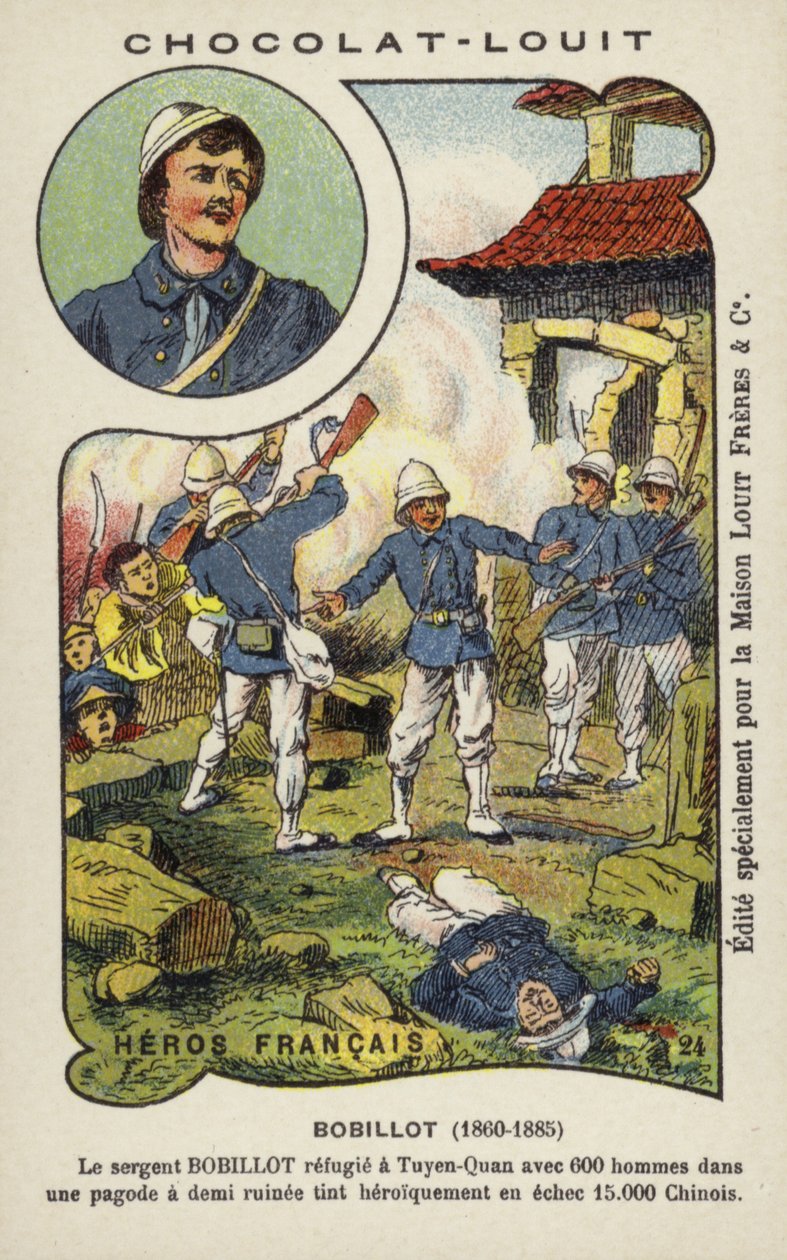 Sargento Jules Bobillot, soldado francés, en el sitio de Tuyen Quang, Tonkín, Guerra Sino-Francesa de French School