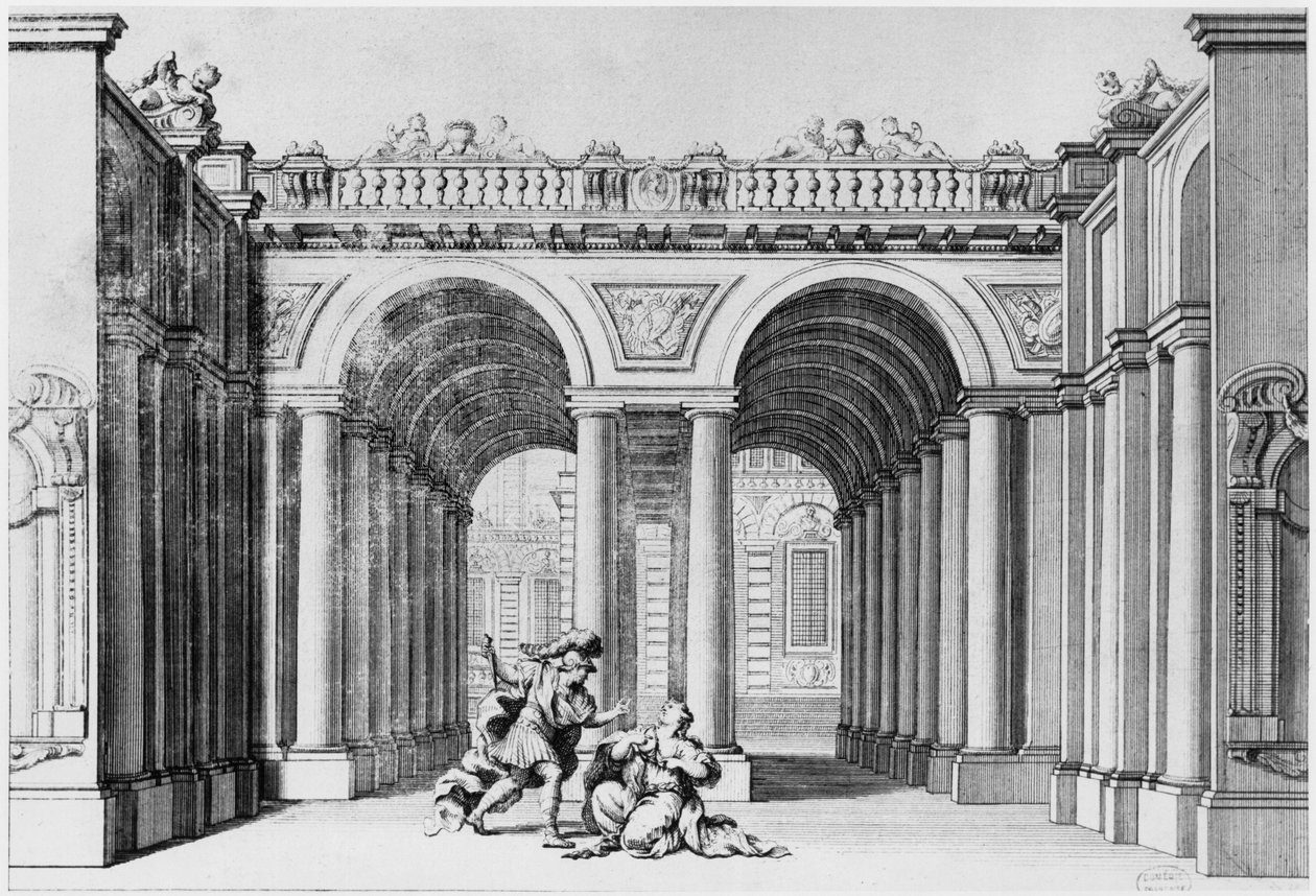Diseño de escenario para una obra no identificada de French School