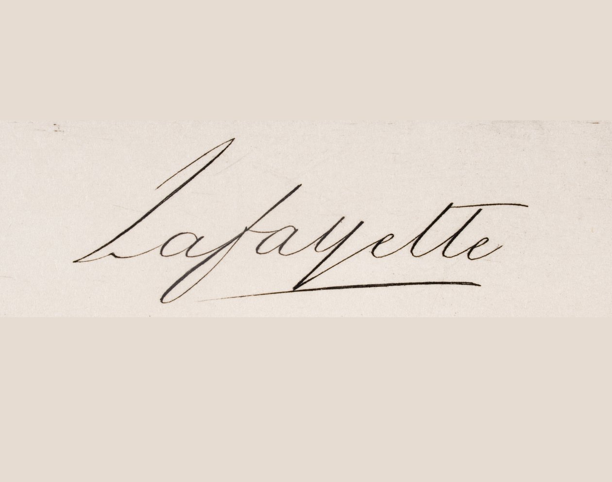 Firma de Marie-Joseph-Paul-Yves-Roch-Gilbert du Motier, Marqués de Lafayette de French School