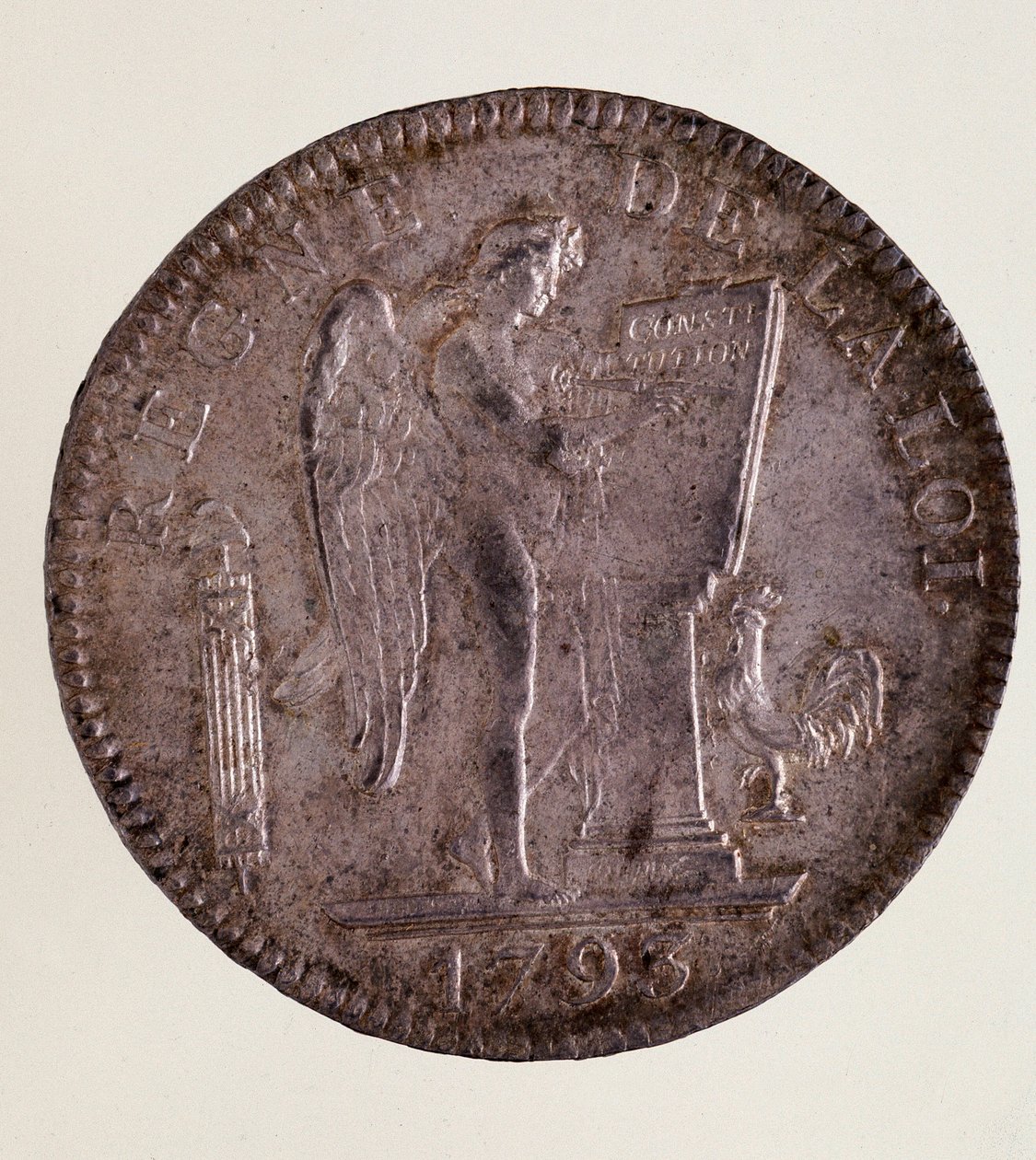 Ecu de plata francés, república francesa (1793-1804) de French School