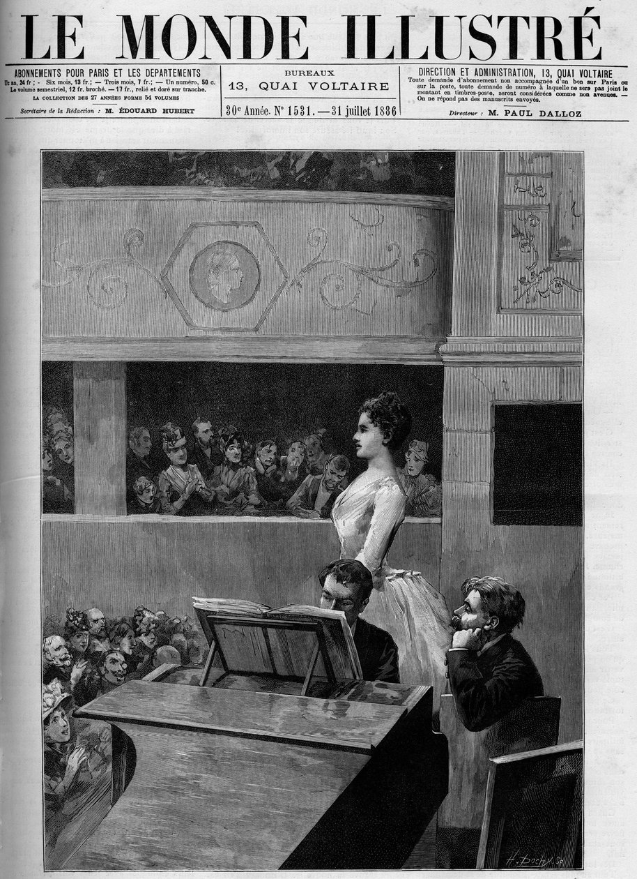 Concurso de canto en el Conservatorio de Música de París. de French School