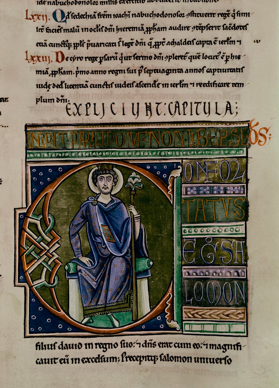 Salomón de la Biblia de Souvigny de French School