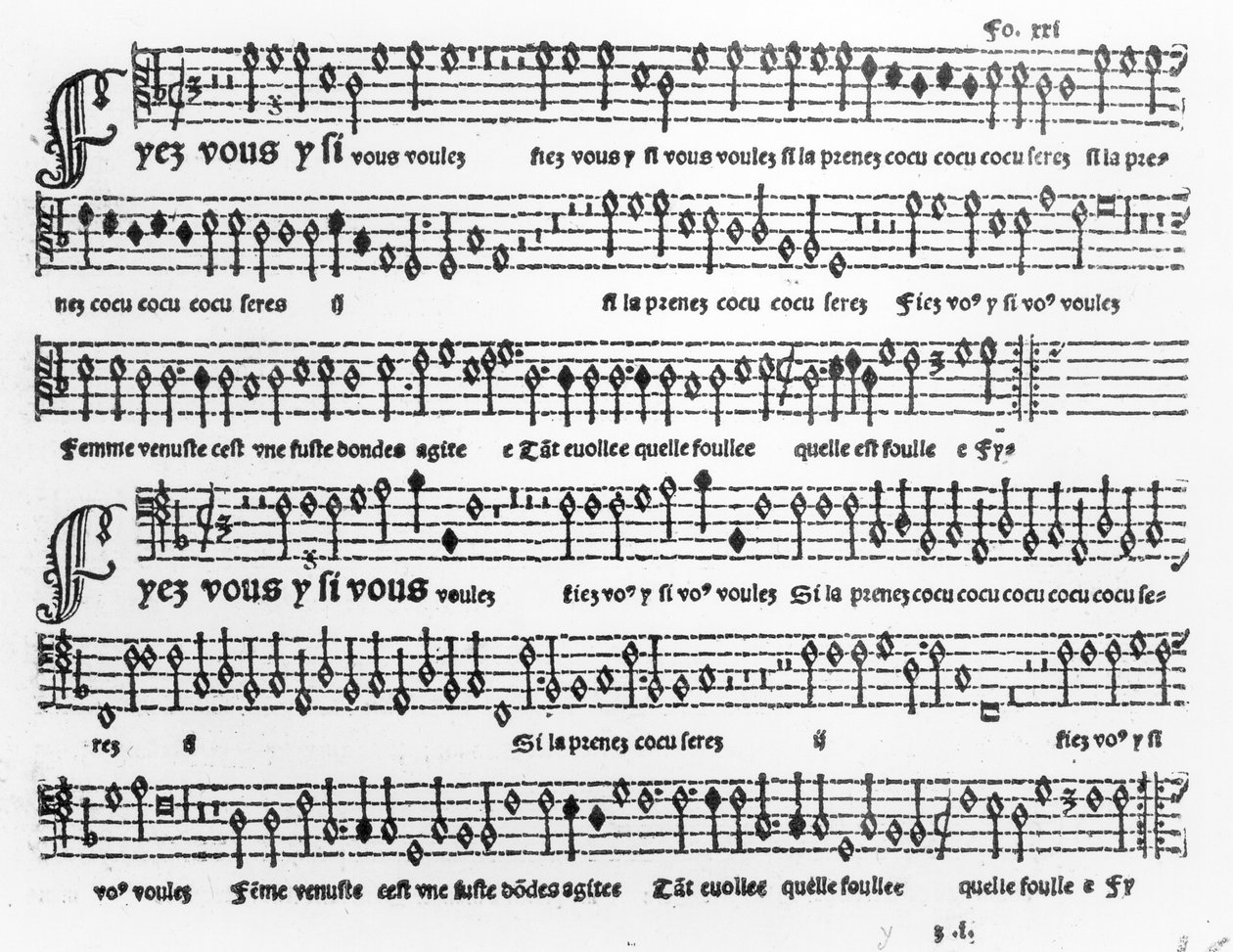 Cancionero de Chansons Musicales publicado por Pierre Attaignant (d.1552) 1535-36 de French School