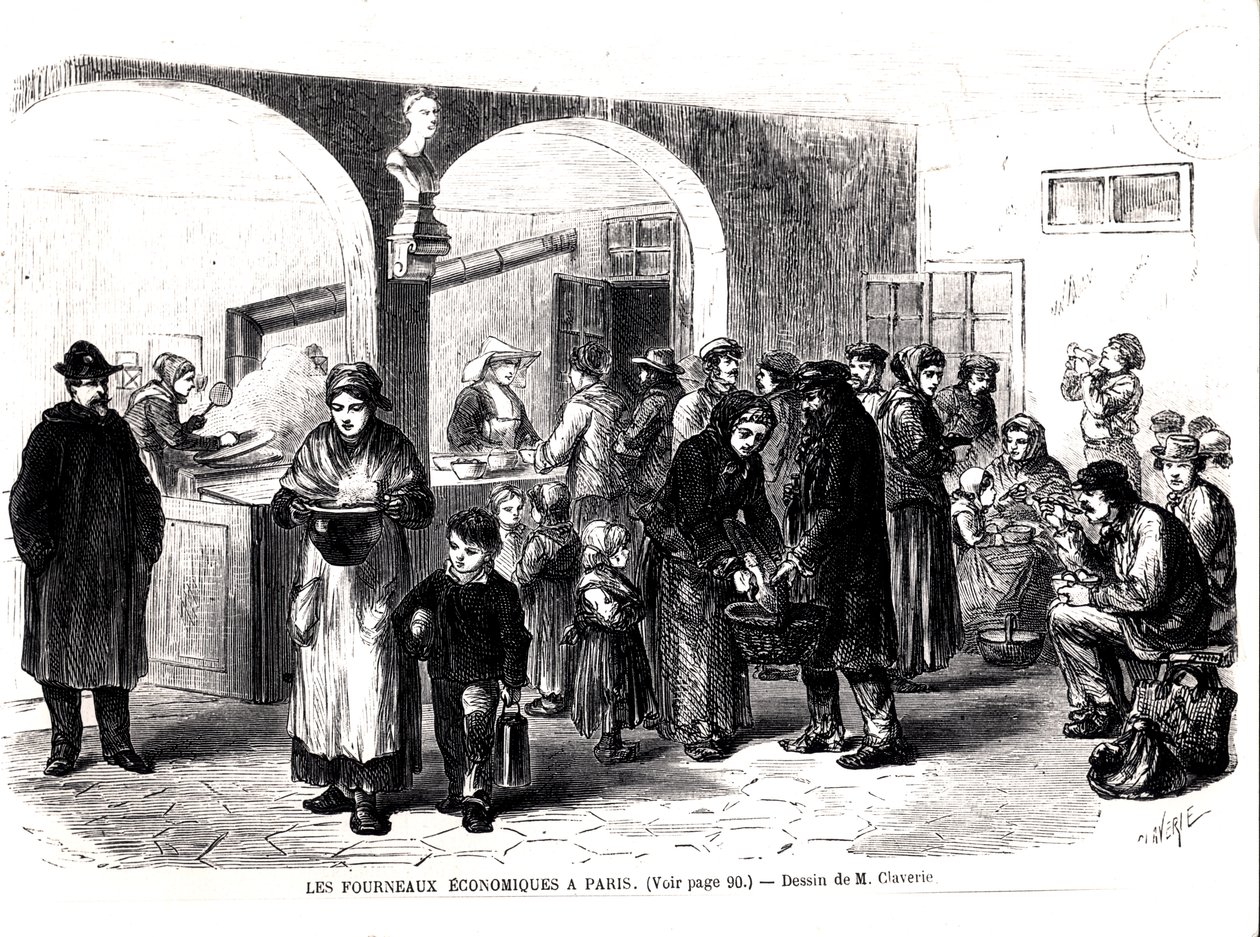 Comedor social en París, c. 1860 de French School