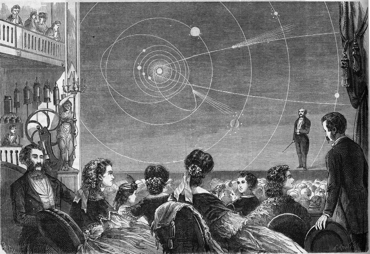 Espectáculo de astronomía en el teatro Robin en París por Henri Robin (hacia 1803-1874) de French School