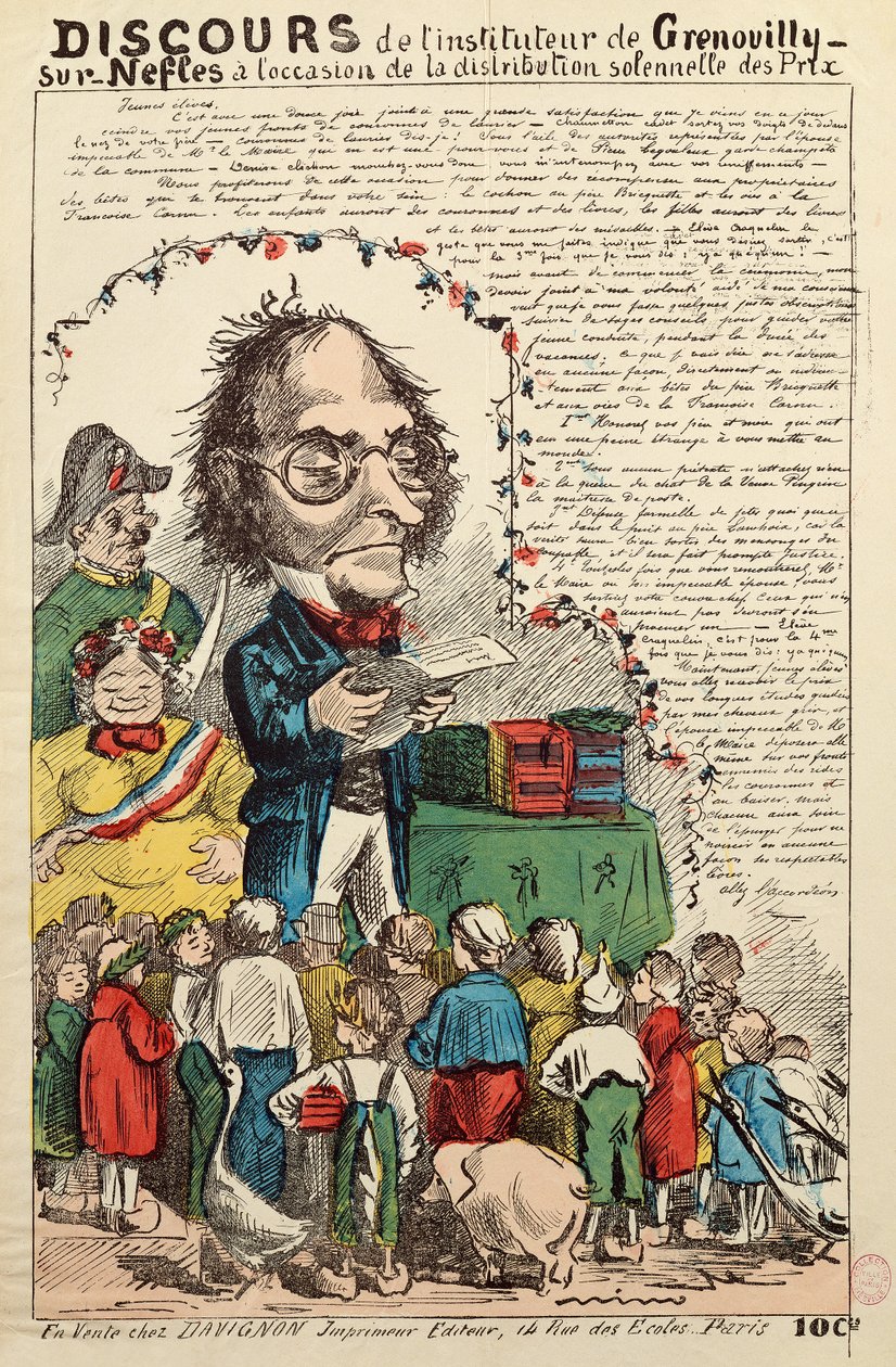 Discurso del profesor de Grenouilly sur Nefles durante el reparto de premios de French School
