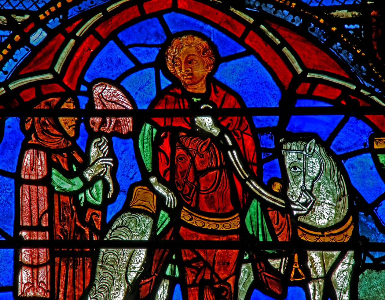 Ventana de San Cheron: ¿cetrería? de French School