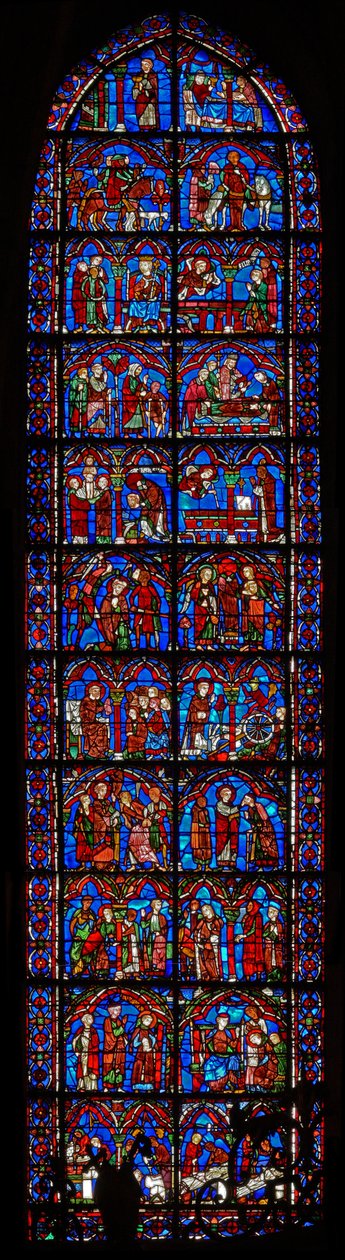Ventana de San Cheron: escenas de la vida de de French School