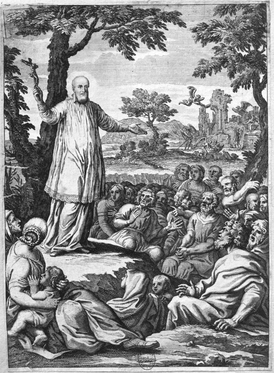 San Francisco de Sales (1567-1622) predicando a los herejes de Chablais de French School