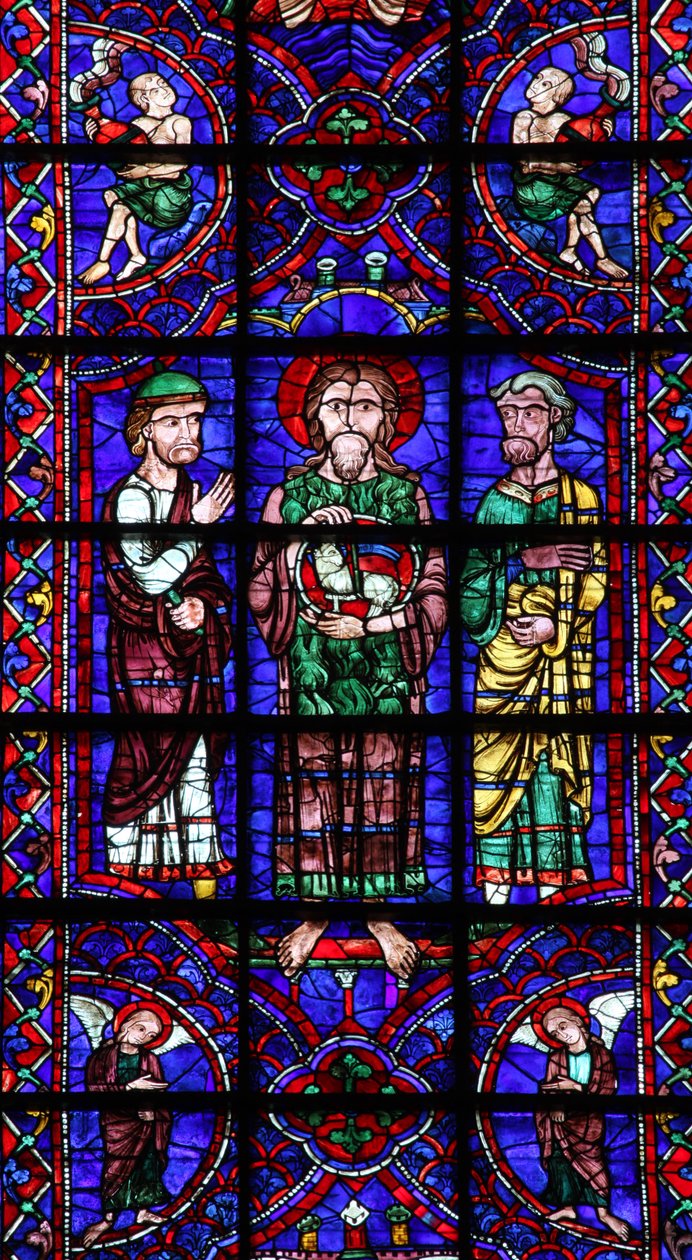 San Juan Bautista con Agnus Dei de French School