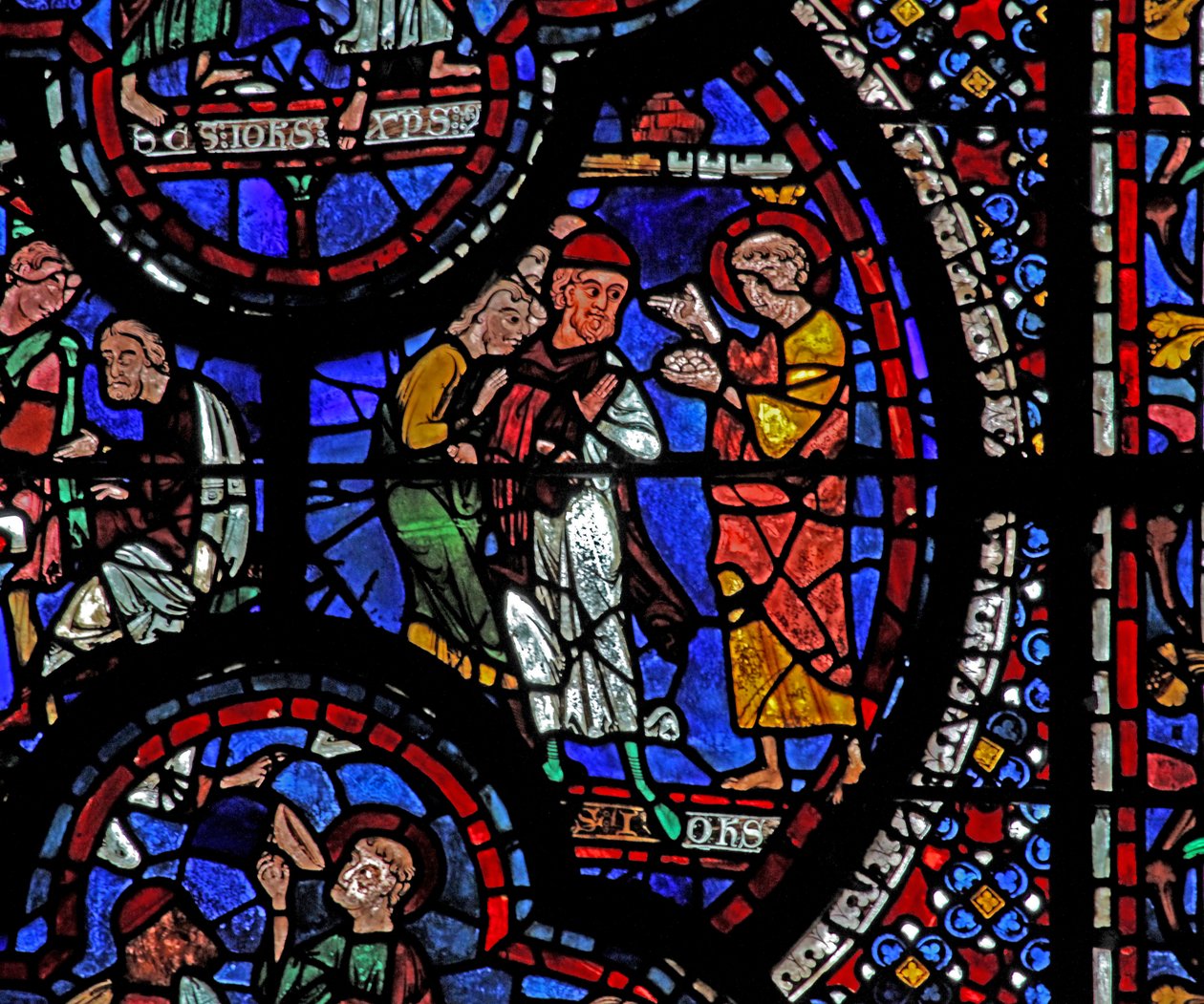 La ventana de San Juan: él repara gemas rotas de French School