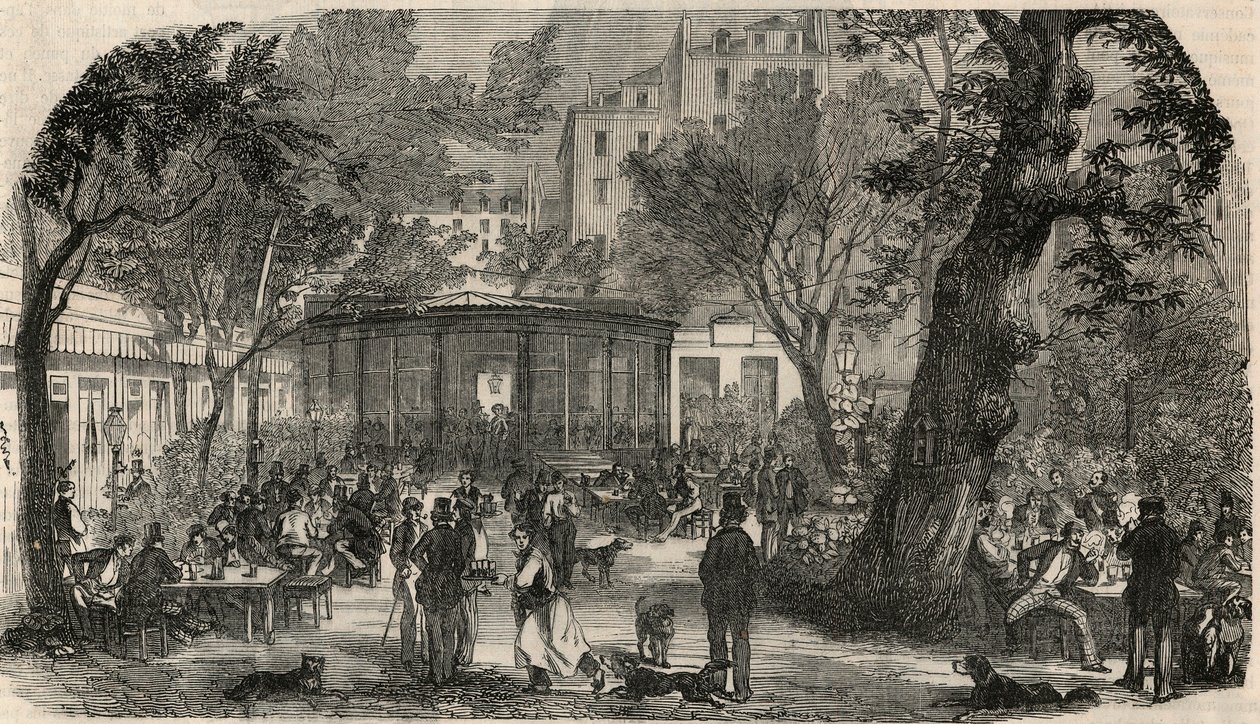 Sello de Cheval Blanc en París en el siglo XIX - Grabado en “Tableau-de-Paris” de Edmond Texier 1852 de French School