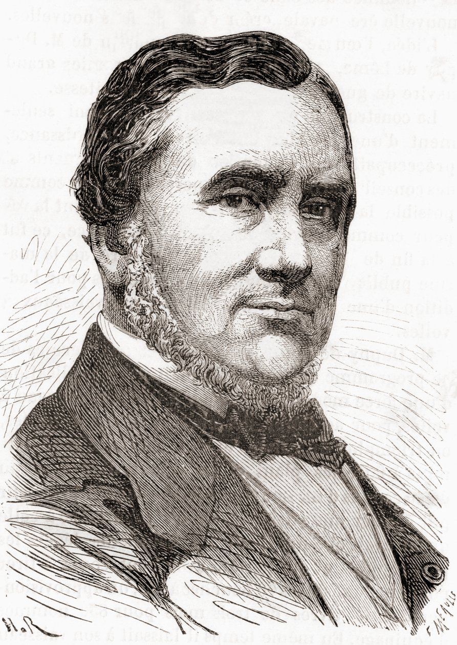 Stanislas Charles Henri Dupuy de Lôme, de Les Merveilles de la Science, publicado hacia 1870 (grabado). de French School