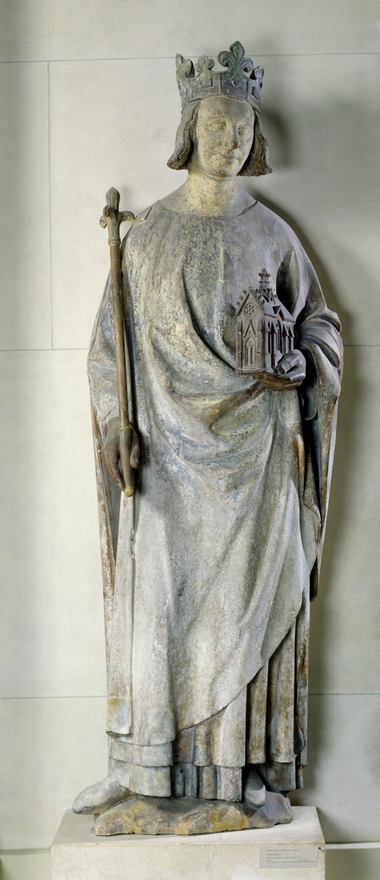 Estatua de Carlos V (1338-80) Rey de Francia, 1365-80 de French School