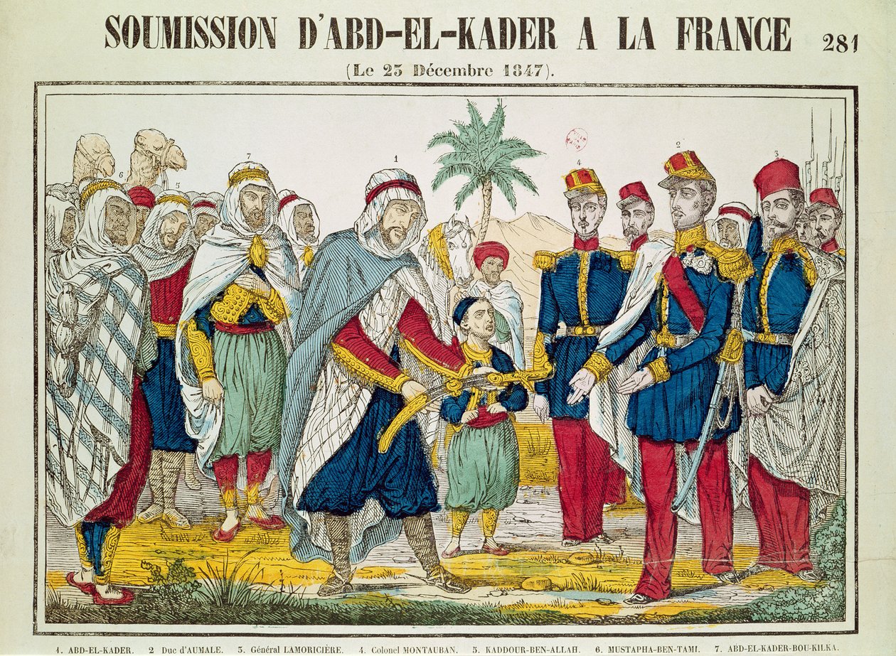 Sumisión de Abd el-Kader (1808-83) a Henri d