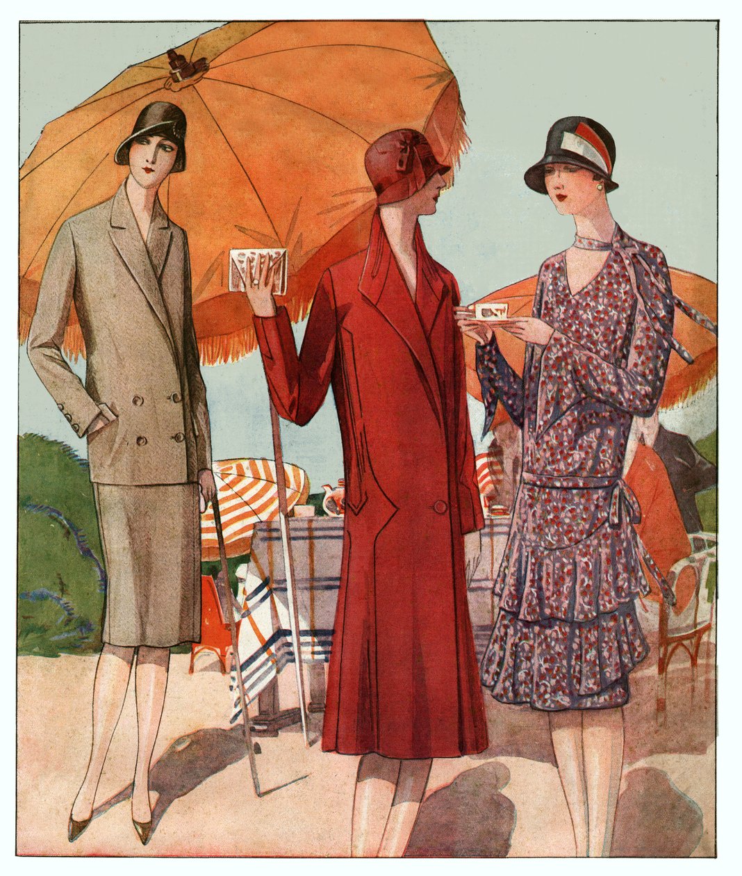 Abrigo de verano. 1929 (grabado) de French School