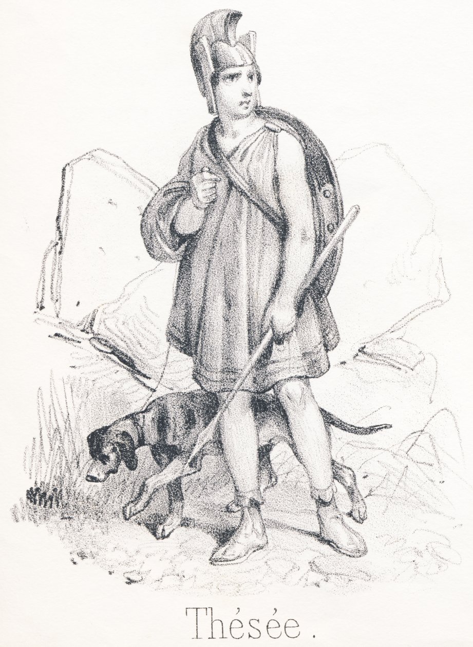 Teseo: Hijo de Egeo, rey de Atenas y Aethra. Liberó a Atenas de un monstruo llamado el Minotauro de French School
