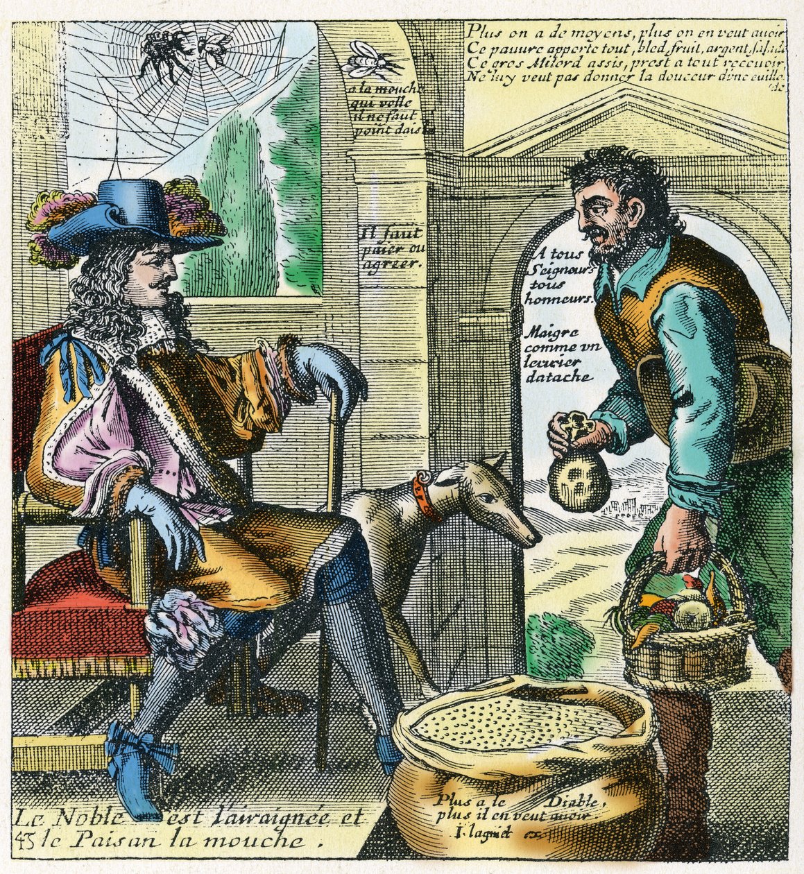 Imposición del Tercer Estado (grabado coloreado) de French School