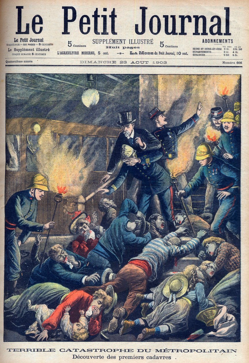 Terrible desastre en el metro de París, portada de 