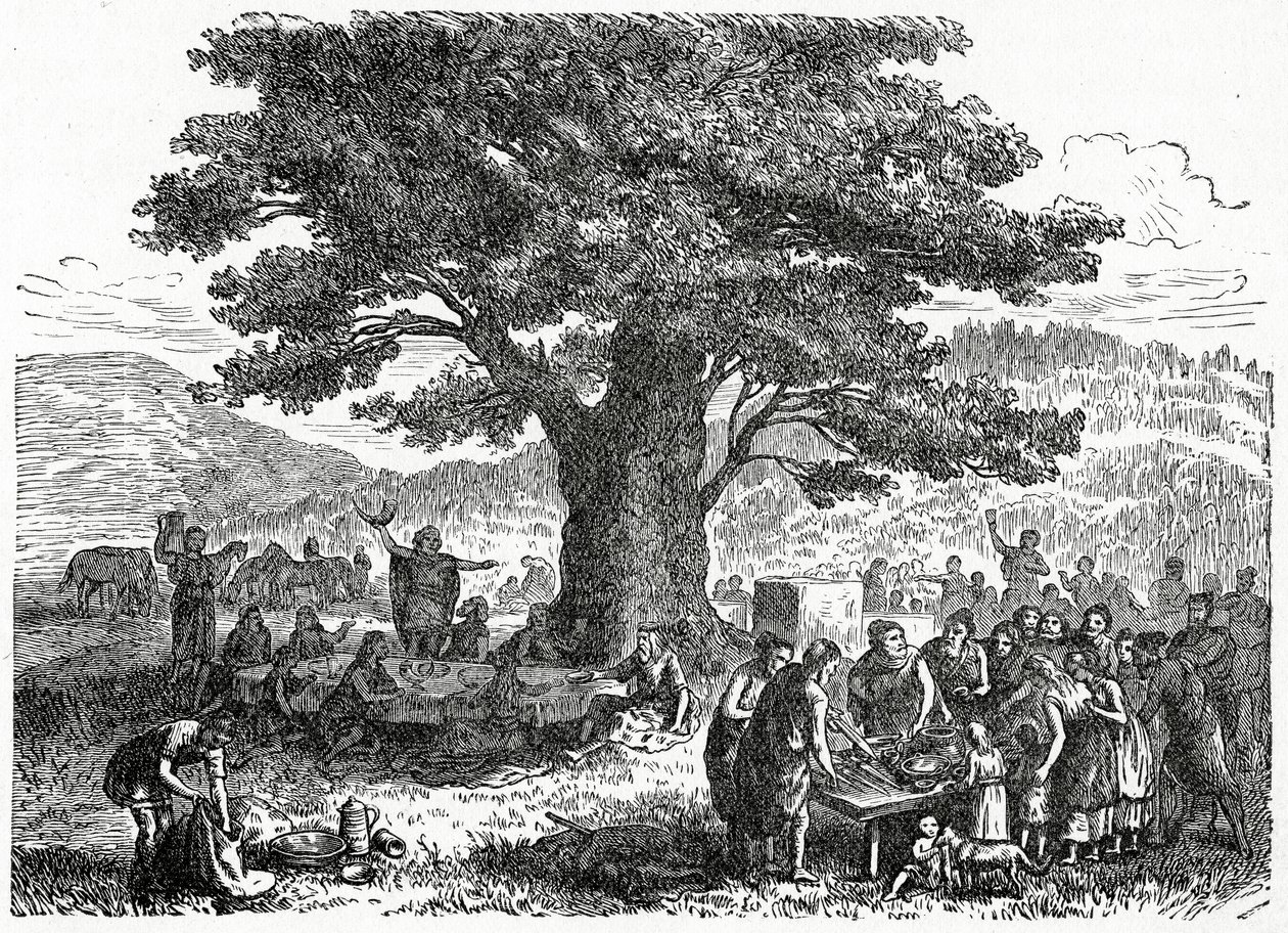 Teutones disfrutando de un día festivo, c.1882 de French School