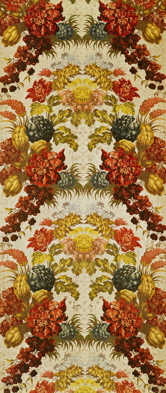 Textil con un patrón floral repetitivo, taller de Lyon, c.1740 de French School