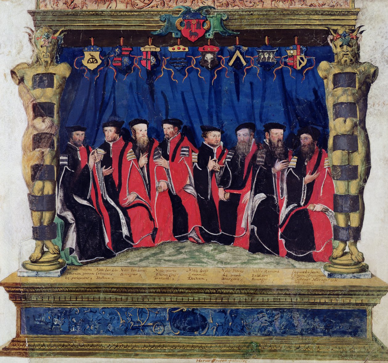 Los Concejales de Toulouse, 1554-55 de French School