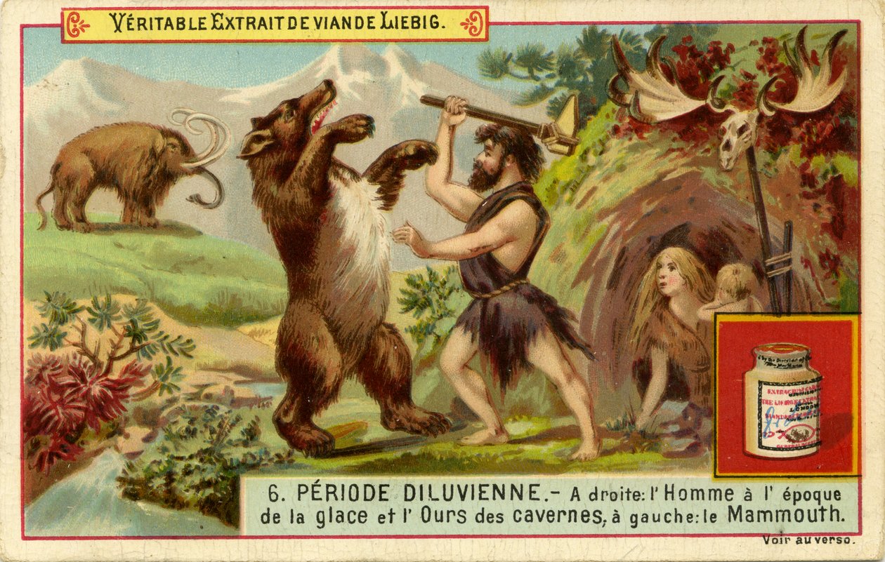 El periodo antediluviano, Tarjeta Liebig de French School
