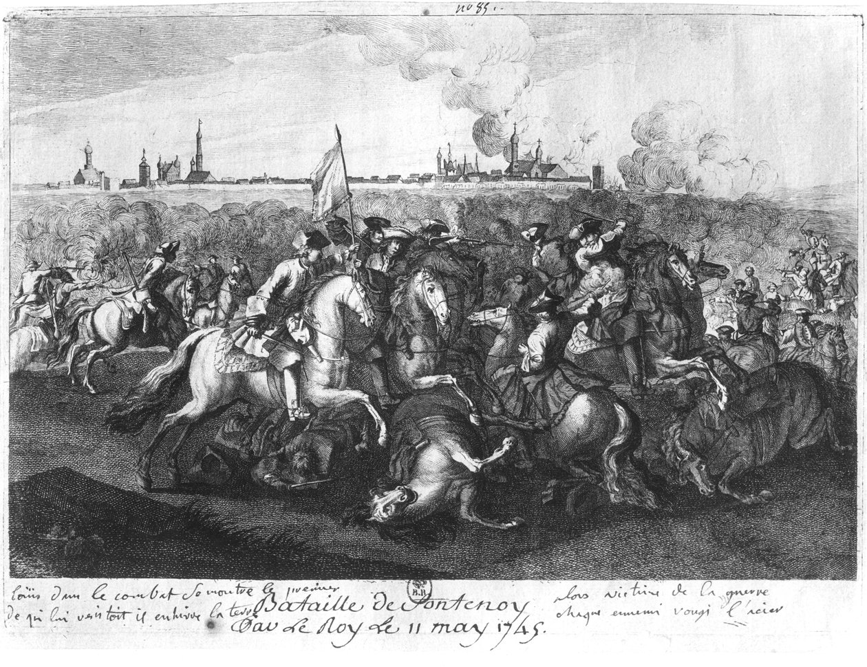 La batalla de Fontenoy, 11 de mayo de 1745 de French School