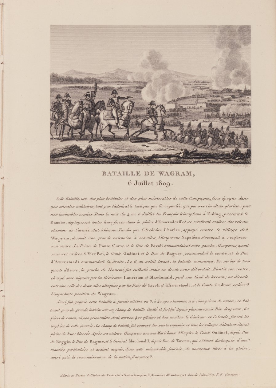 La batalla de Wagram el 6 de julio de 1809 de French School