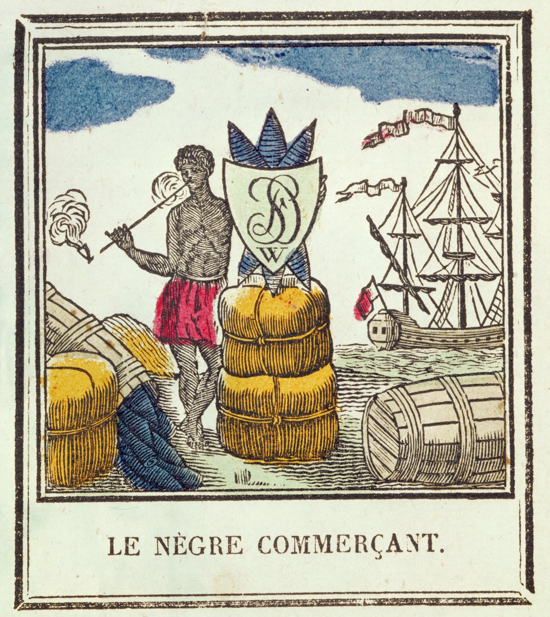 El comerciante negro, lámina 529 de Les Petits Metiers de French School