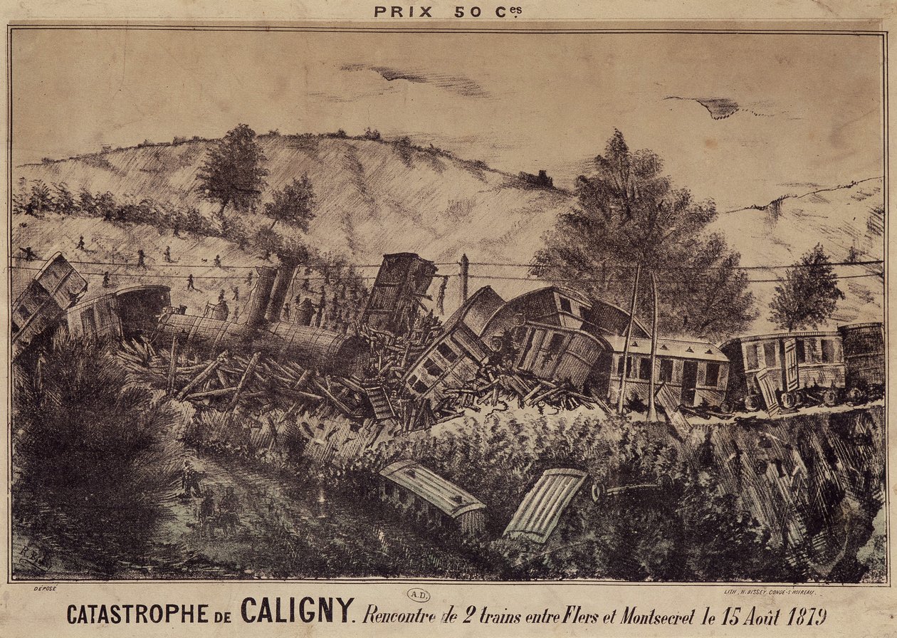 El desastre de Caligny: Colisión de dos trenes entre Flers y Montsecret, 15 de agosto de French School
