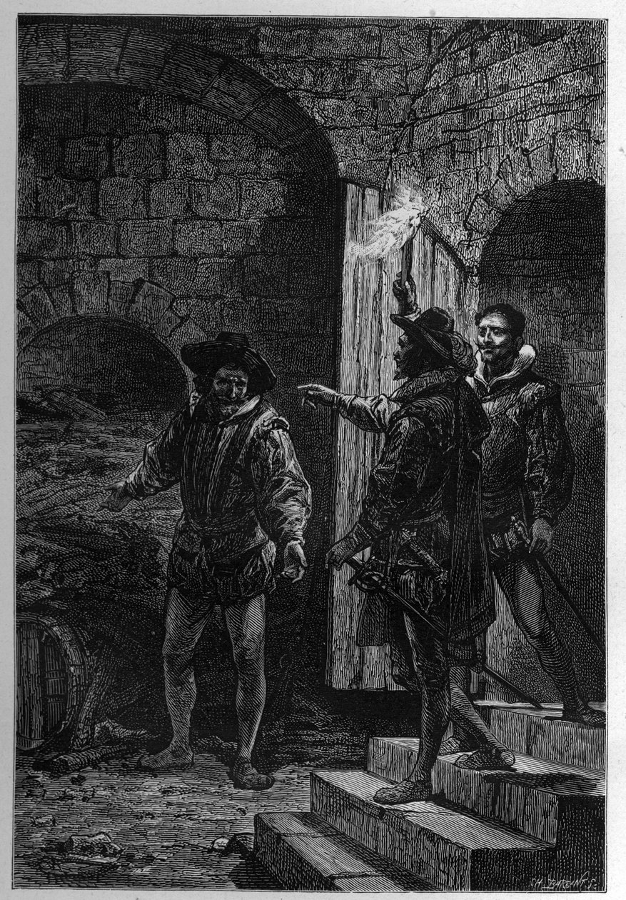 La captura de Guy Fawkes - Arresto de Guy Fawkes (Guido Falxius, conocido como John Johnson, católico inglés) de French School