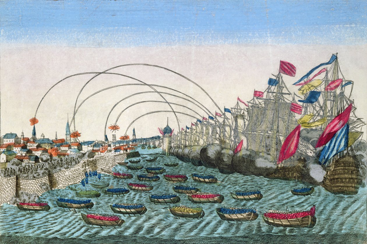La captura de La Habana por los ingleses en 1762 de French School