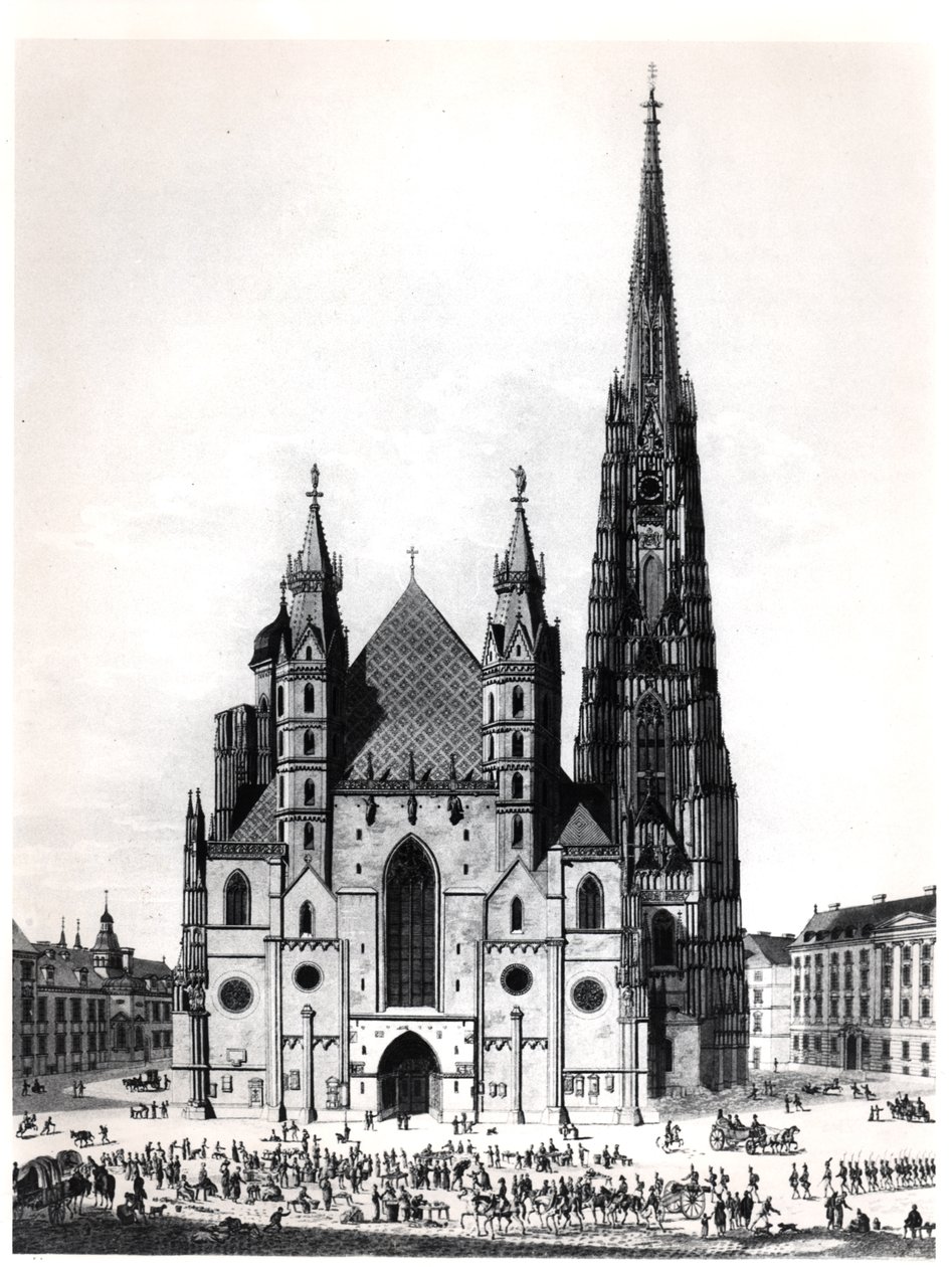 La Catedral de San Esteban en Viena, 1821 de French School