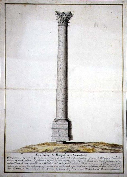 La Columna de Pompeyo en Alejandría, c.1700 de French School
