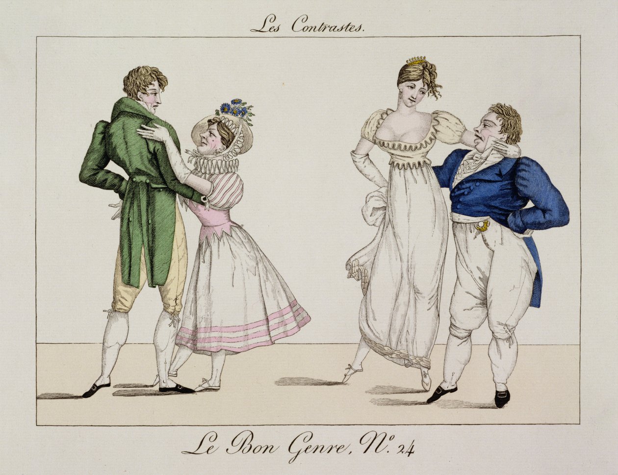 Los Contrastes, lámina 24 de Le Bon Genre de French School