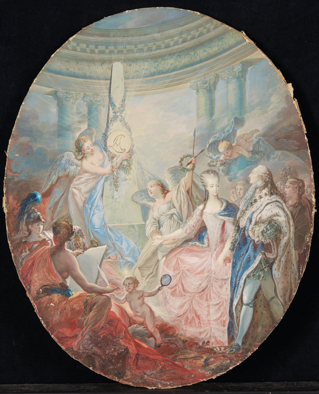 La Coronación de Luis XVI acompañado por María Antonieta, después de 1774 de French School