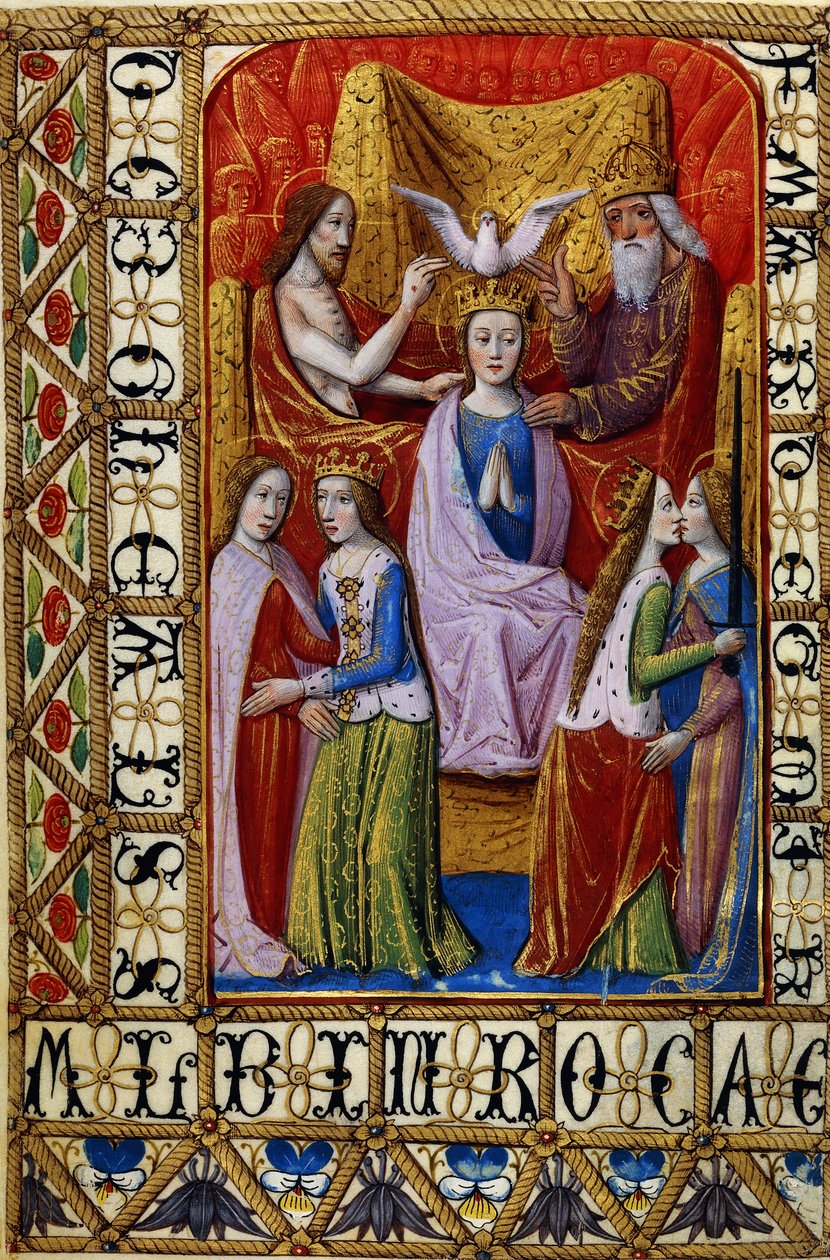 La coronación de la Virgen por la Santísima Trinidad, c.1500 de French School