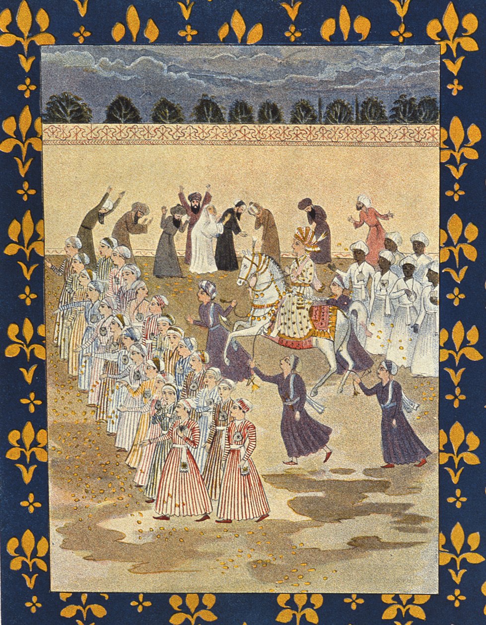 El cortejo de Aladino, ilustración para Aladino, de Las mil y una noches, 1895 de French School