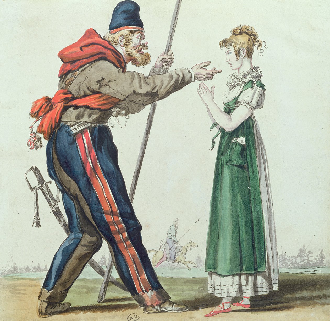 El cosaco en París, c.1815 de French School