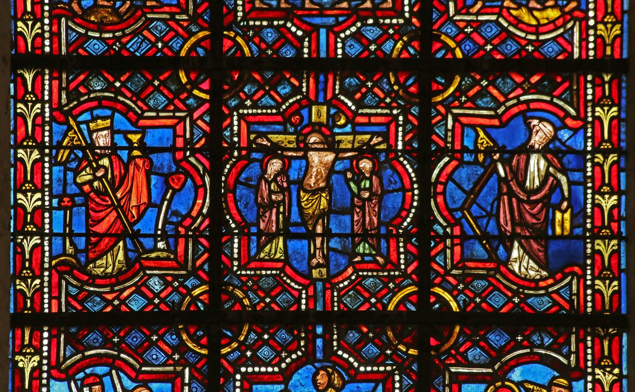 La Crucifixión entre la Iglesia y la Sinagoga de French School