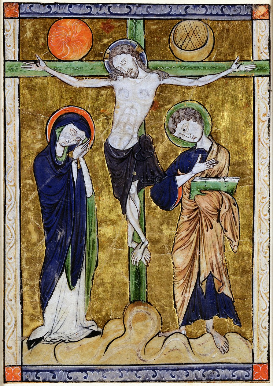La Crucifixión, de un Salterio de French School