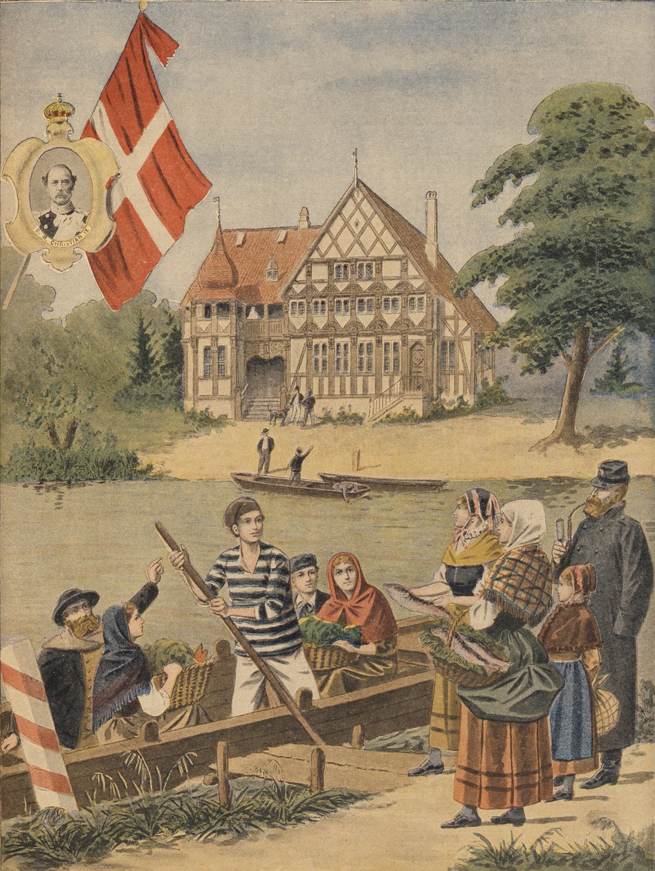 El pabellón danés en la Exposición Universal de 1900, París, ilustración de Le Petit Journal, 19 de agosto de 1900 de French School