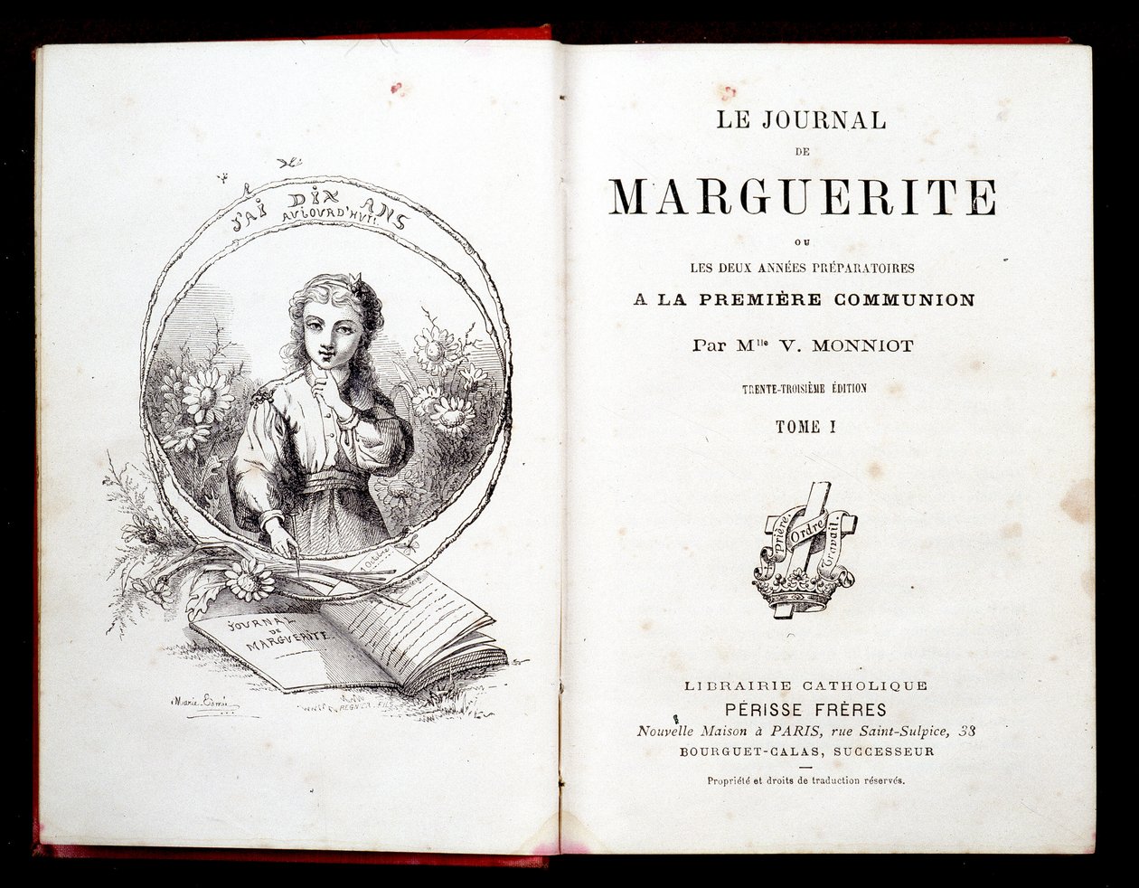 El Diario de Margarita o los dos años de preparación para la primera comunión por la Srta. V. Monniot. de French School