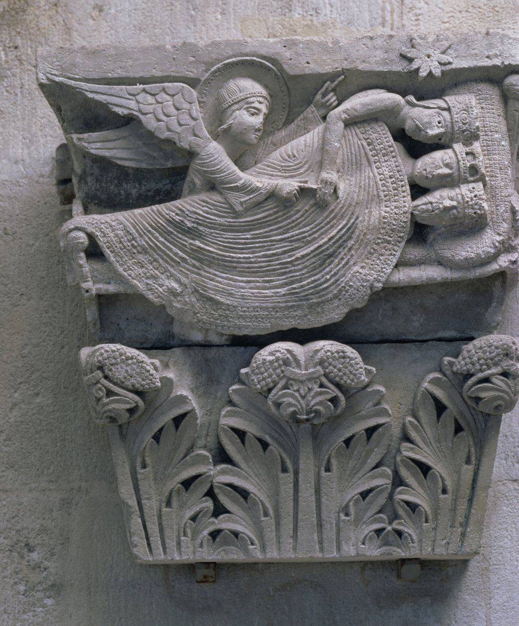El sueño de los tres reyes, capitel original de la nave de la catedral de French School