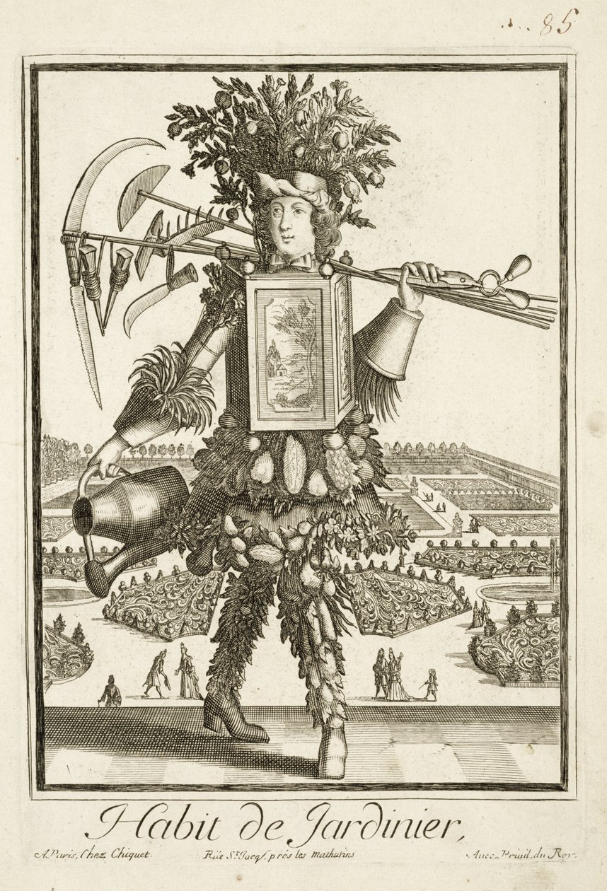 El Traje del Jardinero, ilustración del Diccionario de Ciencias por Denis Diderot (1713-84) publicado c.1770 de French School