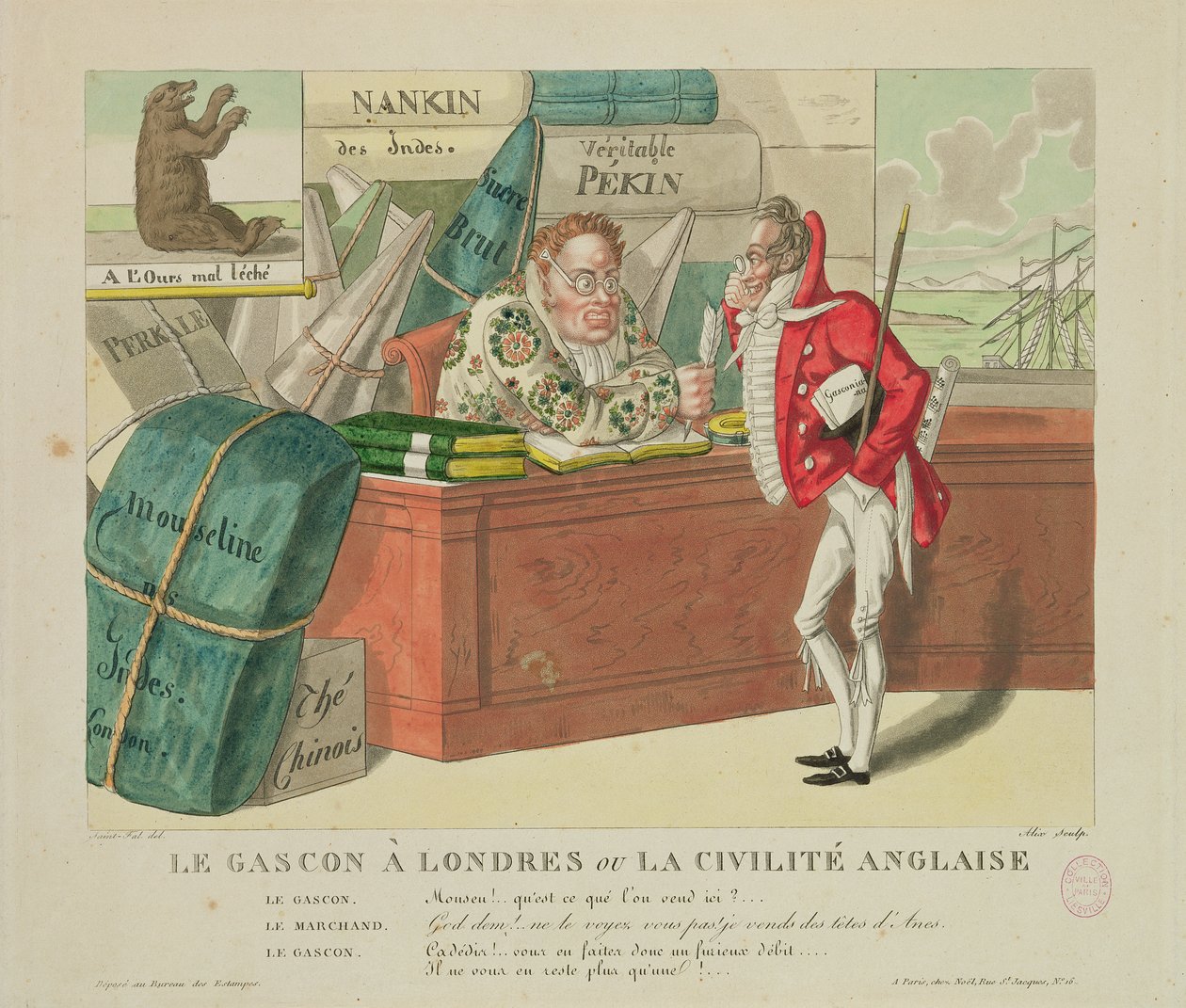 El gascón en Londres, o la civilidad inglesa, 1806 de French School