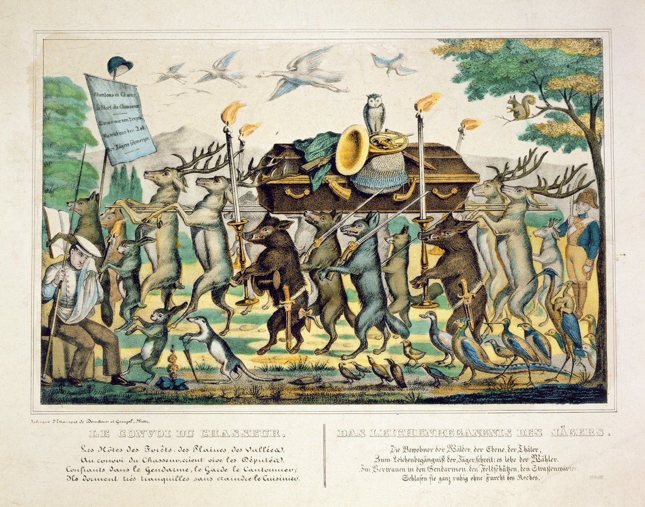 La procesión de los cazadores, c.1850 de French School