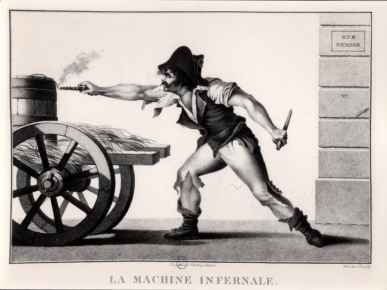 La Máquina Infernal, rue Saint-Nicaise, París, 24 de diciembre de 1800 de French School
