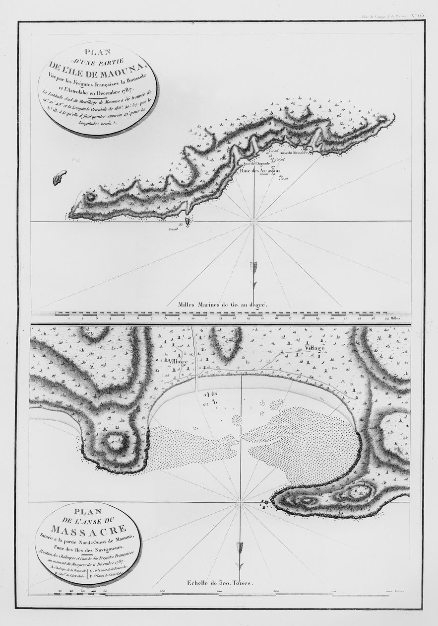Las Islas de Samoa y Maouna, del itinerario de La Pérouse de French School